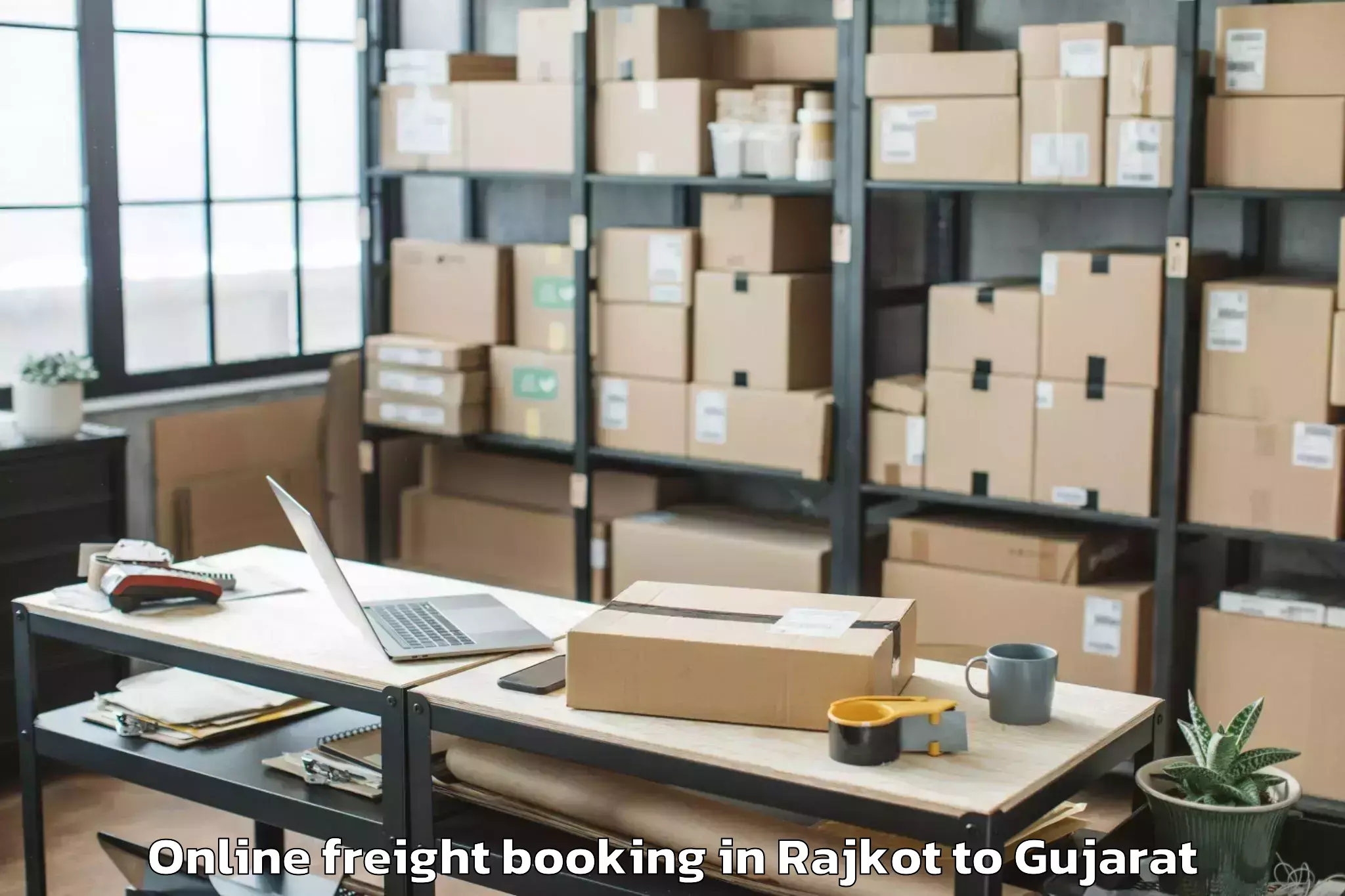 Affordable Rajkot to Dehgam Online Freight Booking